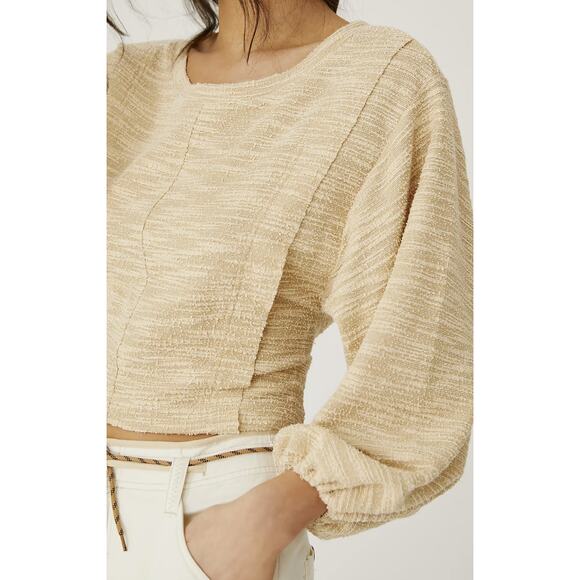 NEW Anthropologie Toasted Marshmallow Cut-Out Pullover - XL - Picture 3 of 8